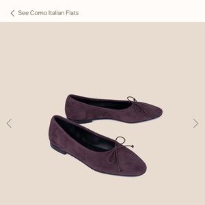 NWT A. Soliani Como flats in Wine Size 38